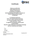Сертификат OTEC