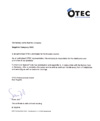 Сертификат OTEC