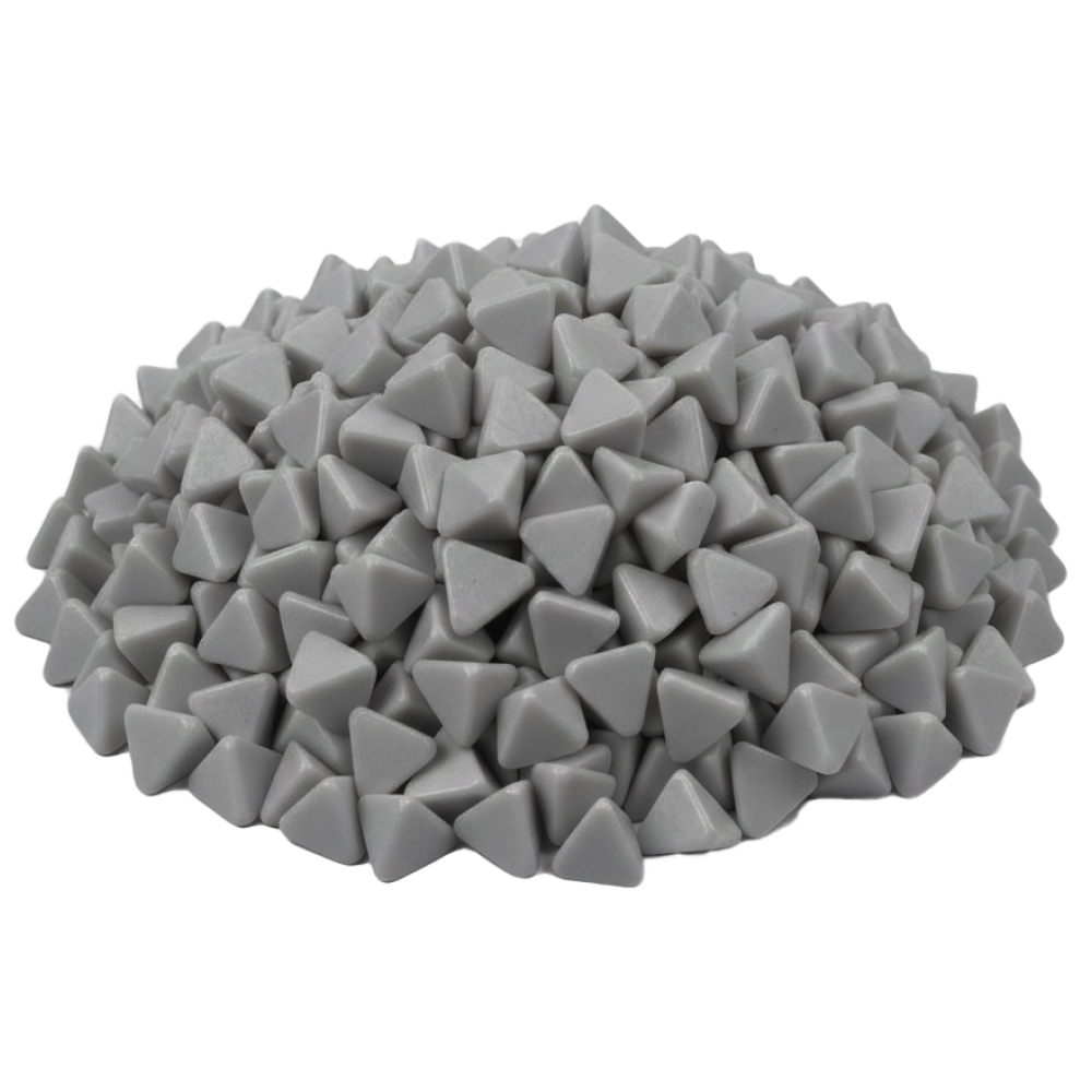 Наполнитель для галтовки TETRAHEDRON PL-L - 20х20 пластик пирамида белый финишный