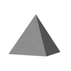 Наполнитель для галтовки   TETRAHEDRON PL-L  - 20х20 пластик белый финиш (пирамида)