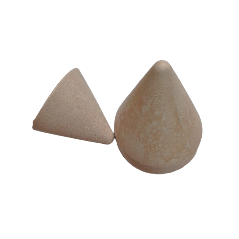 Наполнитель для галтовки пластиковый конус розовый (PL- L Италия) 30х35 мм